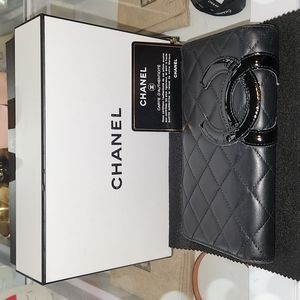 Authentic Chanel Cambon quilted bifold wallet